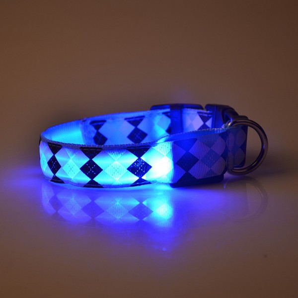 LED Small Dog Collar Glow in the Dark Puppy Night Safety Collar Light